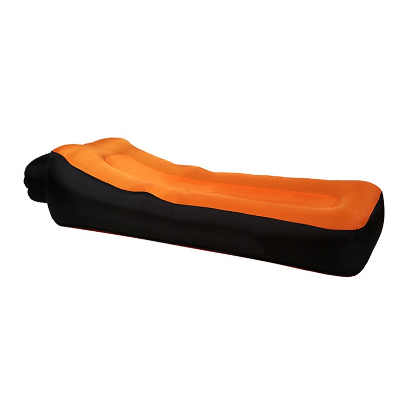 Beach Lounge Chair Outdoor Lazy Inflatable Sofa Indoor Portable Inflatable Bed Camping Pad Camping Equipment Sillon De Playa: Orange