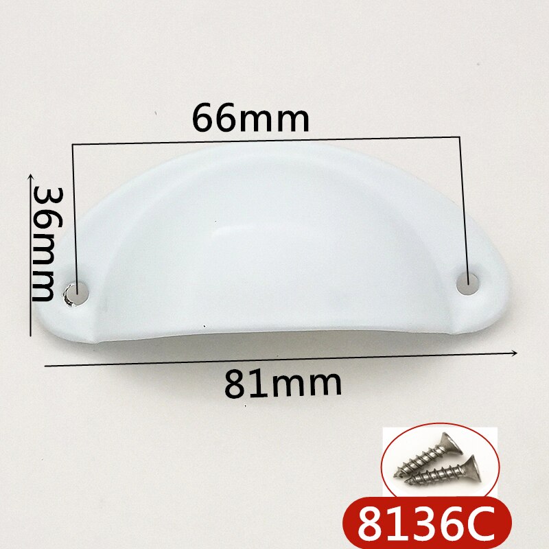 4pcs/lot Metal Kitchen Drawer Cabinet Door Handle Furniture Knobs Hardware Cupboard Antique Iron Shell Pull Handles: Style C
