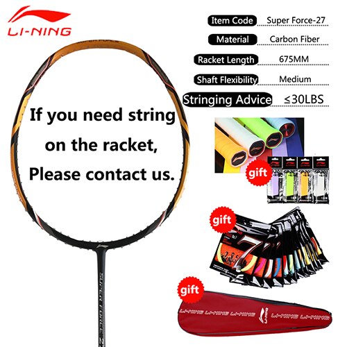 Li-Ning Original Offensive And Defensive Badminton Racket With Cover Rackets: AYPM222 1H