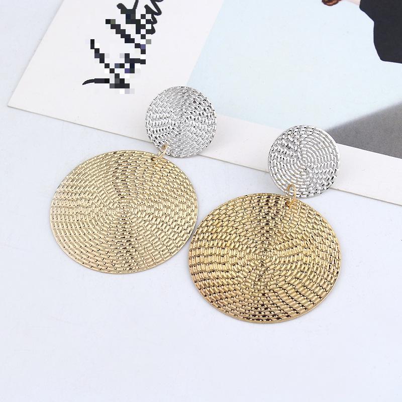 Mode Hanger Maat Ronde Cirkel Oorbellen Vrouwelijke Temperament Persoonlijkheid Kleuraanpassing Bult Oorbellen Voor Vrouwen Sieraden Brincos