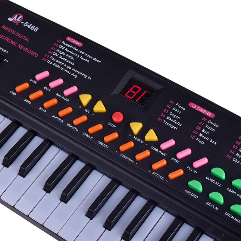 54 nøgler musik tastatur til børns mini størrelse elektronisk klaver orgel plade klaver til børn i alderen 5-9