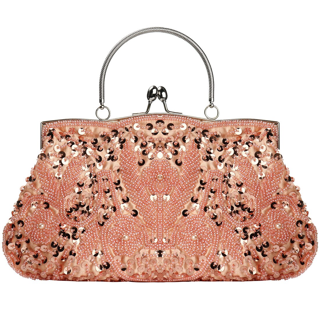 Pochette De Soirée / Sac Du Soir Vintage - Rayé Bordeaux - Acétate - 20x20x18 Cm