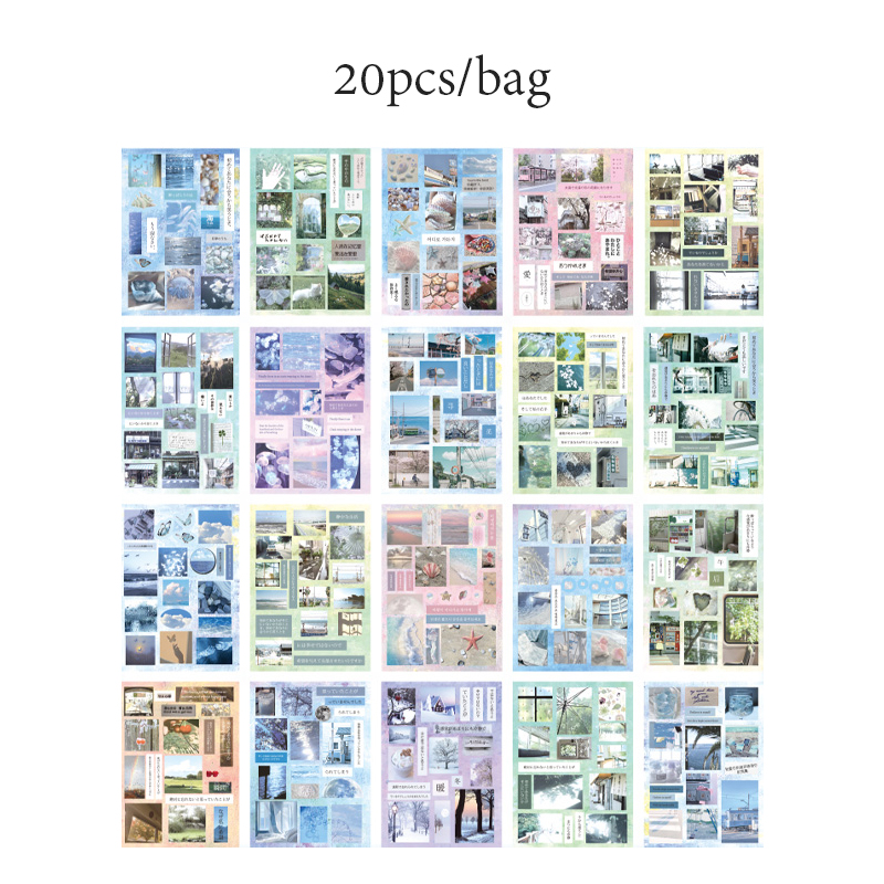 Mr. Paper 4Style 20 unids/bolsa película cortada libro de pegatinas manual DIY álbum de recortes marco de fotos sobre calendario decoración de tarjetas de felicitación: YELLOW