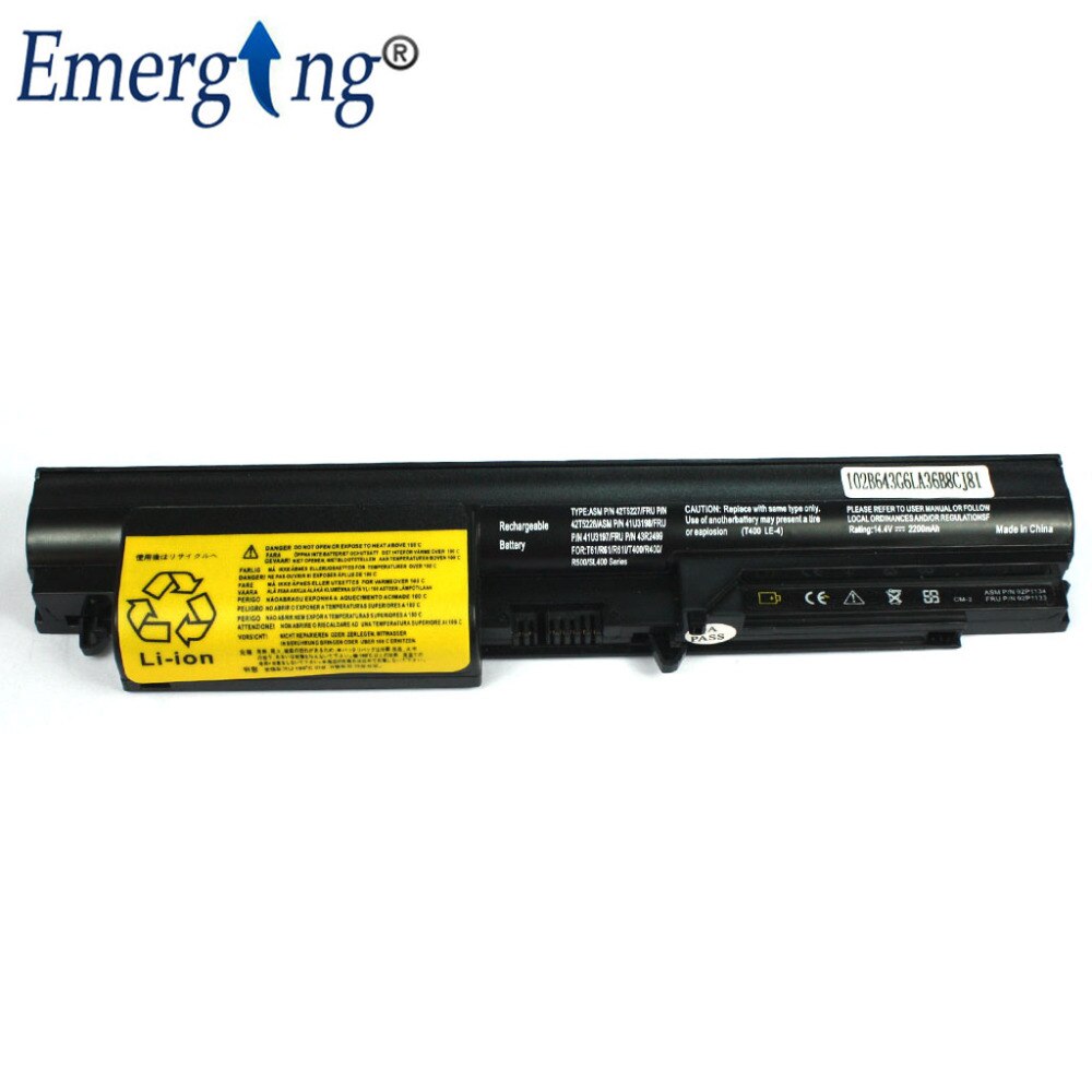 4Cells Laptop Battery for lenovo IBM Thinkpad T61 R400 R61 R61i T400 41U3197 42T5228
