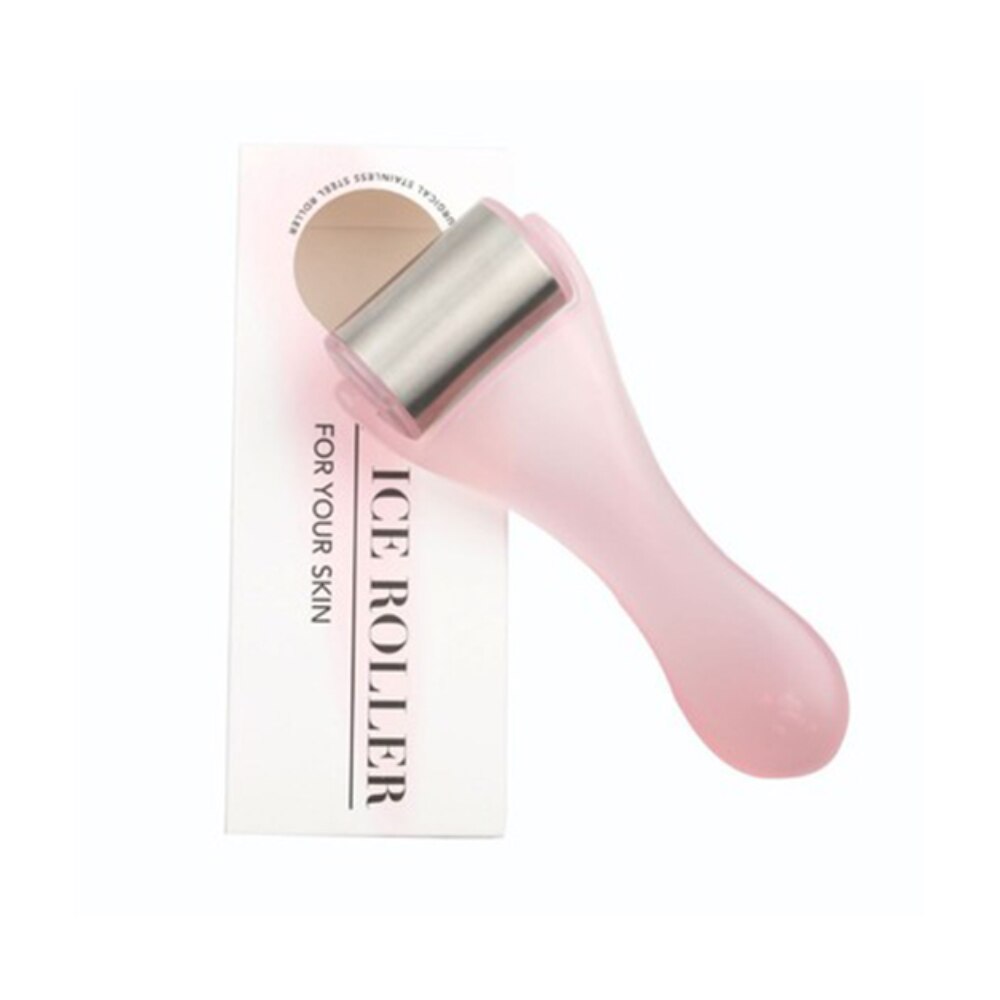 Ice Roller Rvs Body Gezicht Facial Koude Gel Cooling Therapie Massager: pink