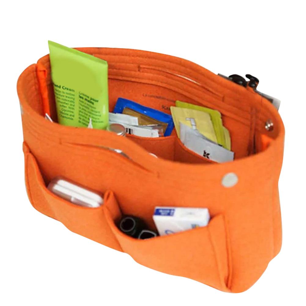 1pc multifunktions filt stof indvendig taske håndtaske multi-lommer kosmetisk opbevaring organisator tasker bagage tasker tilbehør