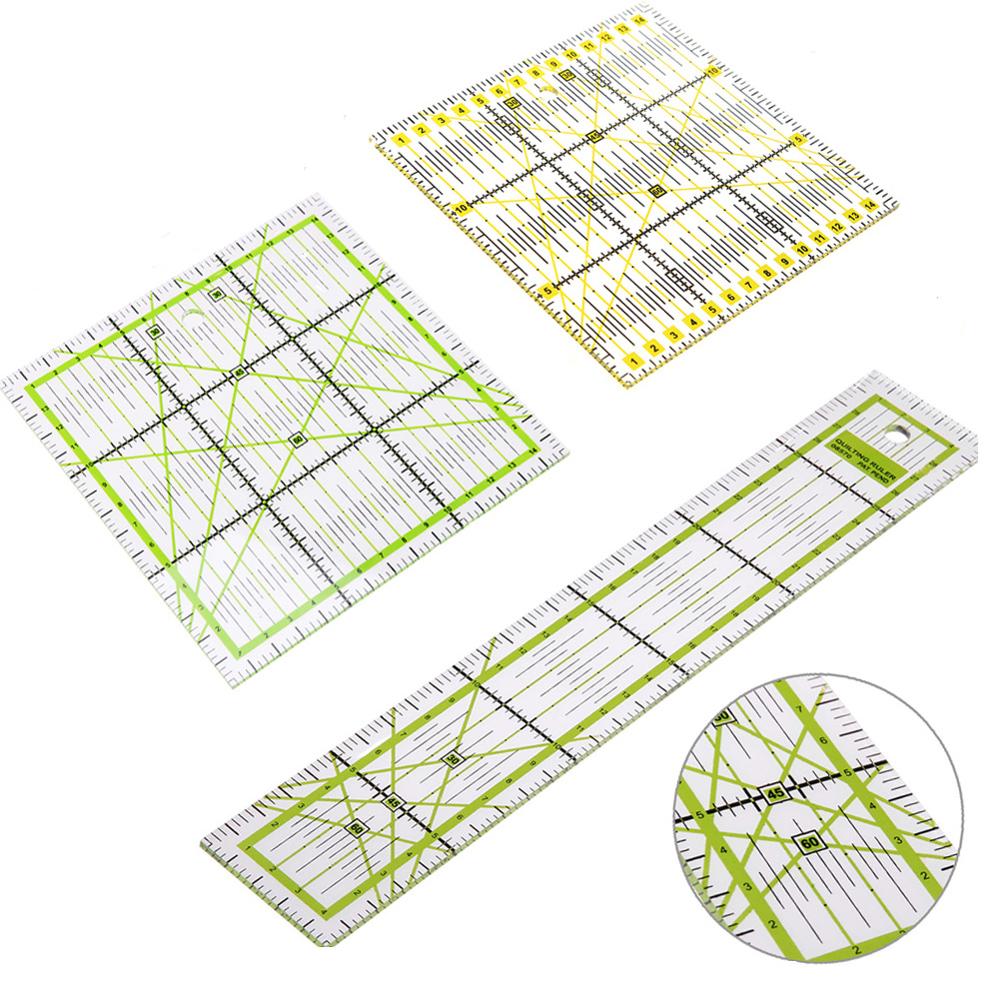 Sew Patchwork Ruler Tailor Tools DIY Fabric Cloth Patchwork Ruler DIY Manual Grid Cutting Sewing Machine Accessories