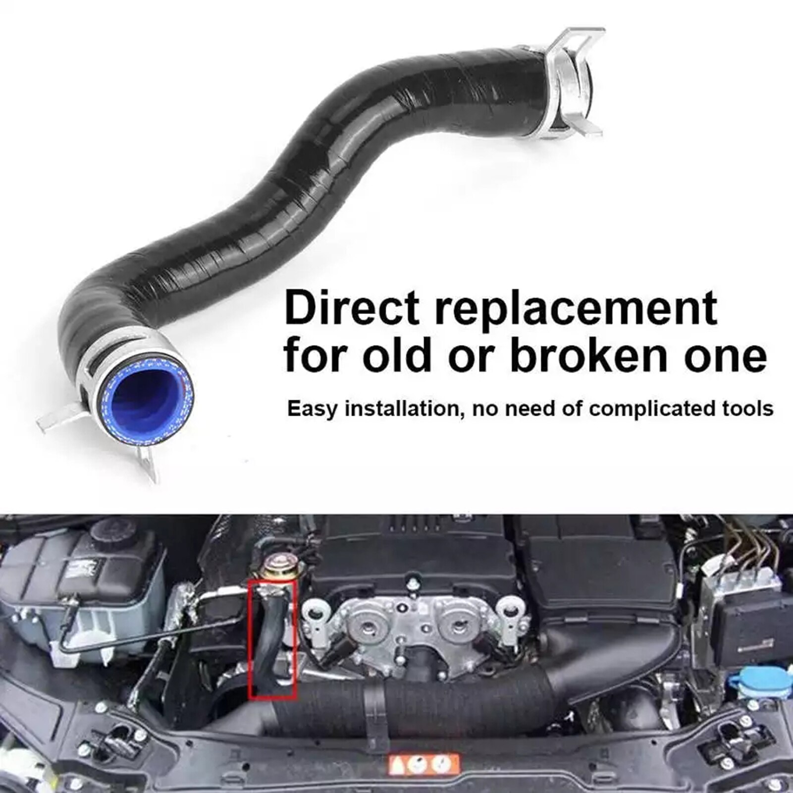 Air Intake Hose Inlet Air Pipe Turbo Intake Repair Hose for Mercedes-Benz W204 C180 C250 E200 E250 SLK200 with M271 Engine