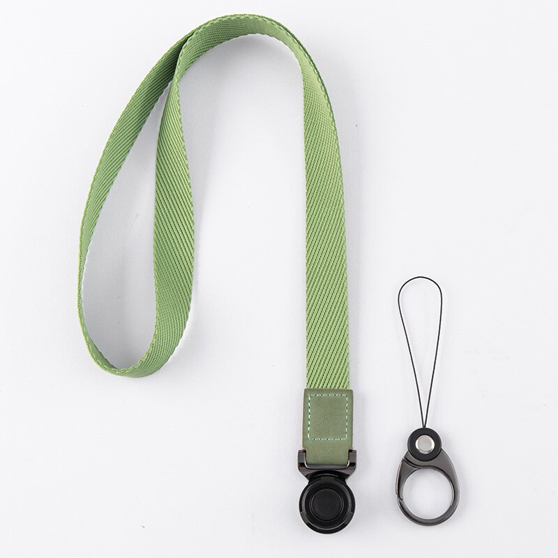 DAEHAN NECK LANYARD for mobile phone detachable metal finger ring strap hand wrist lanyard: Green1