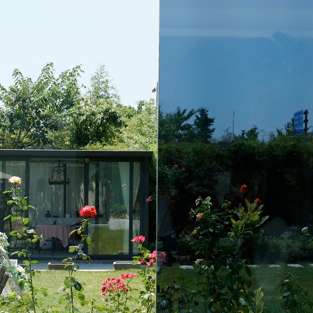 Sunice Grey&Silver Reflective Window film one way mirror Solar tint Privacy Window Film Glass Sticker for Home Office 0.5x3M