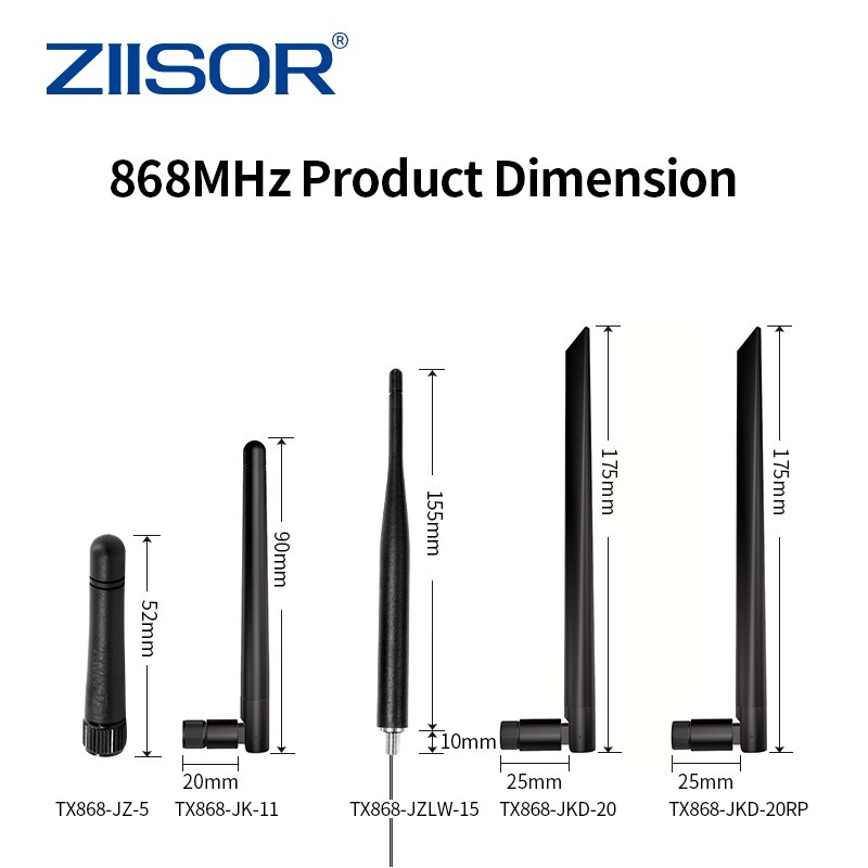 LoRa 868 MHz Antenna Omni 868M Lorawan Antennas for Communication Antennae SMA Male Foldable Mini Aerial High Gain 5dBi