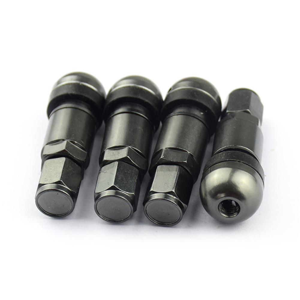 4Pcs Tire Valve Universal Aluminum Alloy Car Motorcycle Tubeless Wheel Tire Valve Waterproof Durable Air Valve Stem: Silver Gray