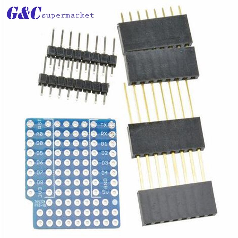 Esp8266 WeMos D1 Mini NodeMCU WiFi Entwicklungsboard ProtoBoard Shield: D1ProtoBoardShield