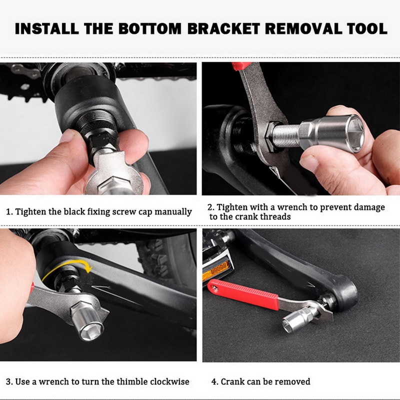 Deemount Bike Bicycle Pedal Crank Extractor Wheel Puller Bolts Cycling Removal Extractor Bycicle Repair Tools TOL-118