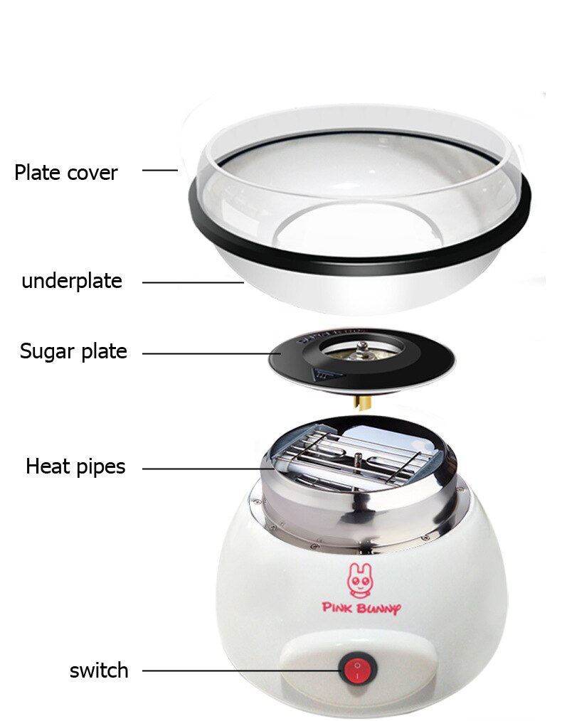 500W Electric Mini Sweet Cotton Candy Maker Machine Nostalgia DIY Cotton Candy Sugar Machine For Kids