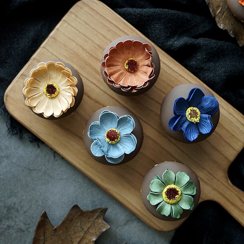 Konstgjord blomma tårta fotografering rekvisita vacker födelsedag flicka dekoration dessert bordsdekoration