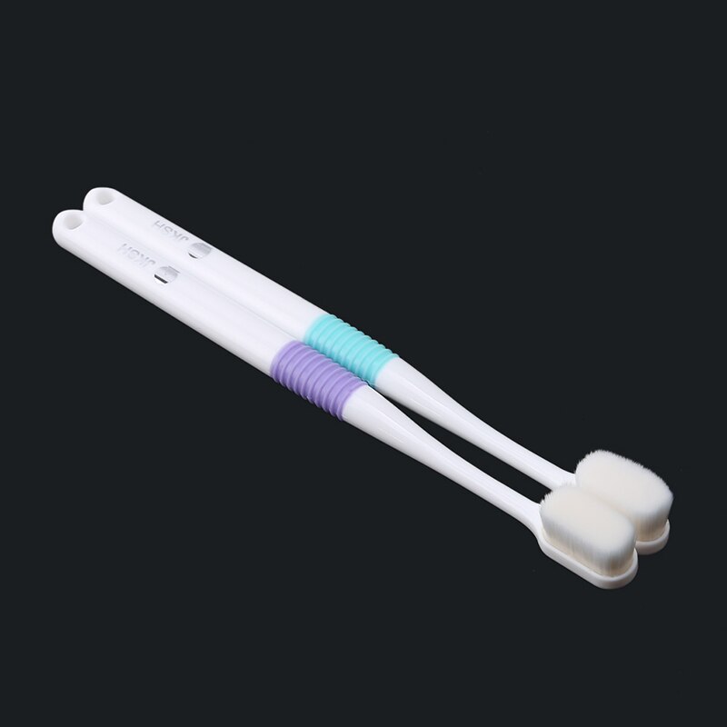 Soft Bristles Toothbrush Family Pregnant Women Maternity Nursing Gingival Sensitive Deep Mouth Clean Care 2pcs/set: purple and green