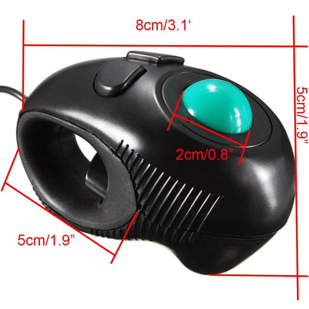 Gamepad Finger Handhold 4DB Mini Trackball Game Mouse Mice Thumb Control For Win7,Win8 ME/ XP/ NT PC Computer