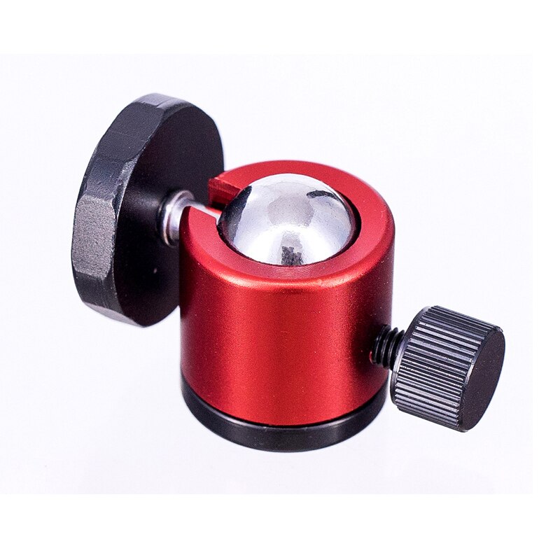 10 stuks/partij mini kogelkop 1/4 " houder voor camerastatief bolvormig universeel micro gegoten kleur metaal klein wolkenplatform: Rood