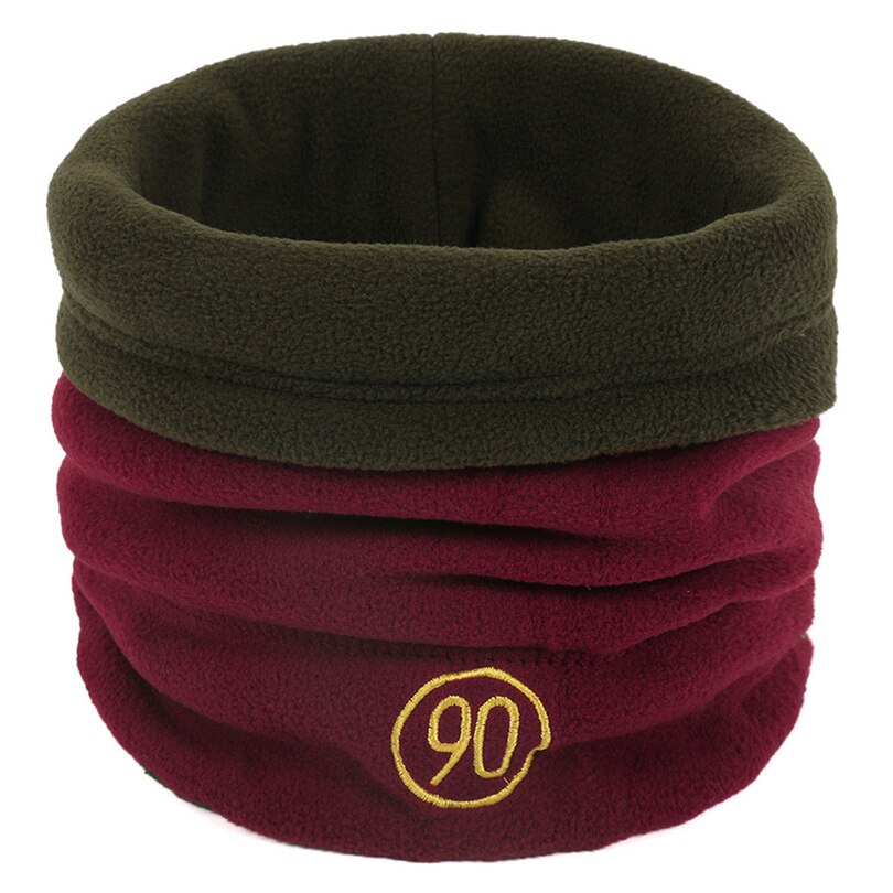 Winter Scarf Warm Cashmere Knit Warmer Neck Scarves Soft Ring Scarf Women Men Beanie Hat Double-sided Wear Snood Cap foulard A4: Wine red