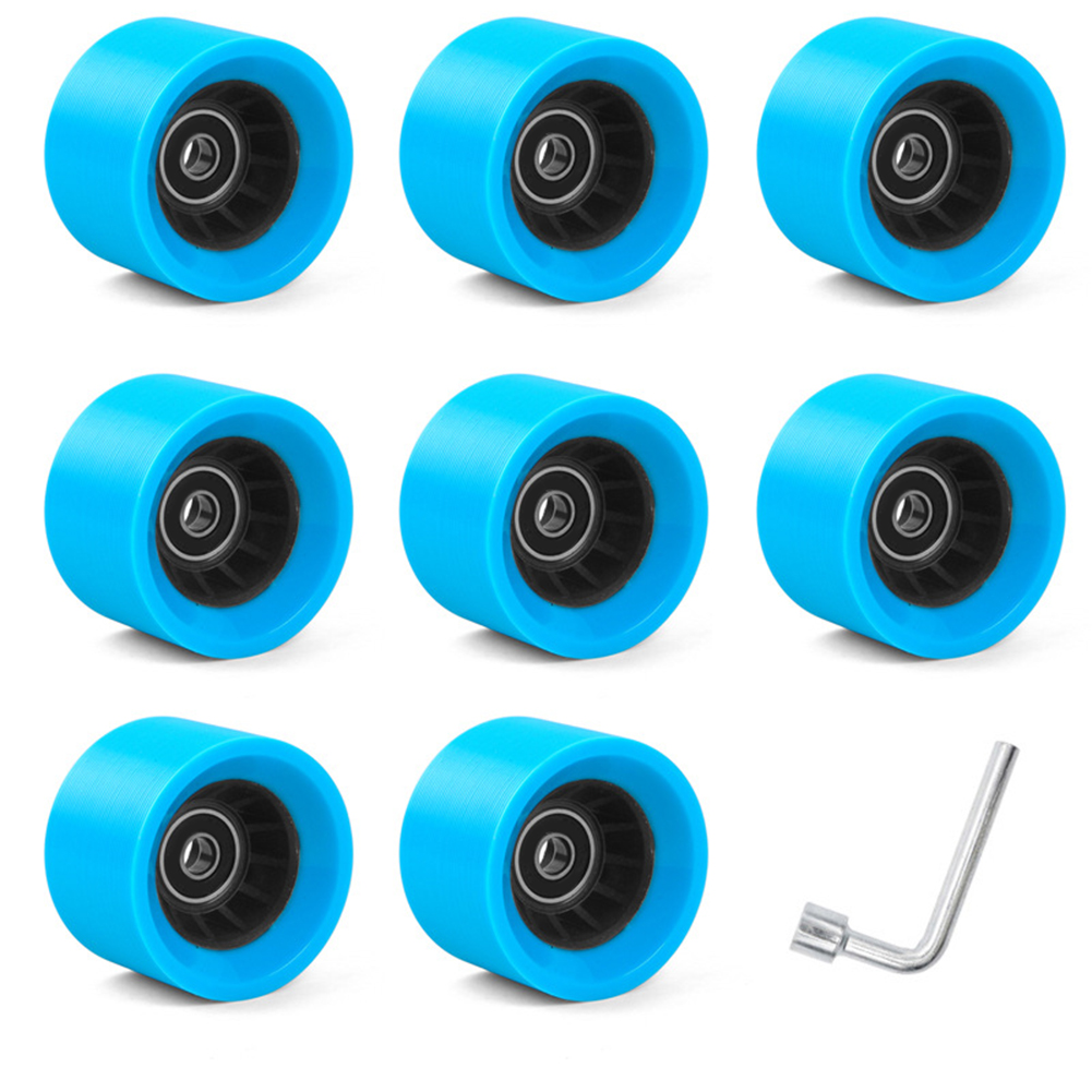 8Pcs 82A/90A/92A/95A Roller Skate Wheels For Double-Row Roller Skates Quad Skateboard Roller Skate Wheels Accessories: PURPLE