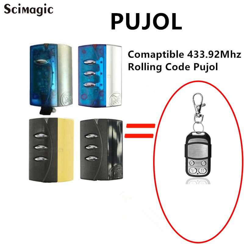 Control remoto para puerta de garaje PUJOL VARIO océano blanco negro MERCURIO control remoto 433,92 MHz código de giro