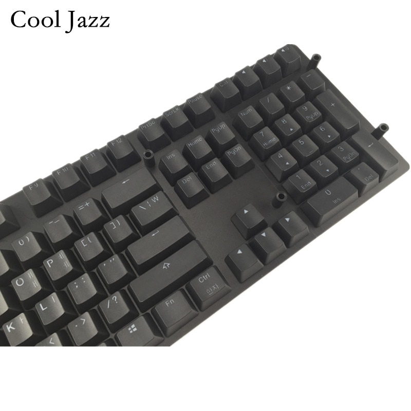 Cool Jazz Double-shot Black Thick PBT ANSI Korean layout 108 backlit Keycaps OEM Profile Keycap For MX Mechanical Keyboard