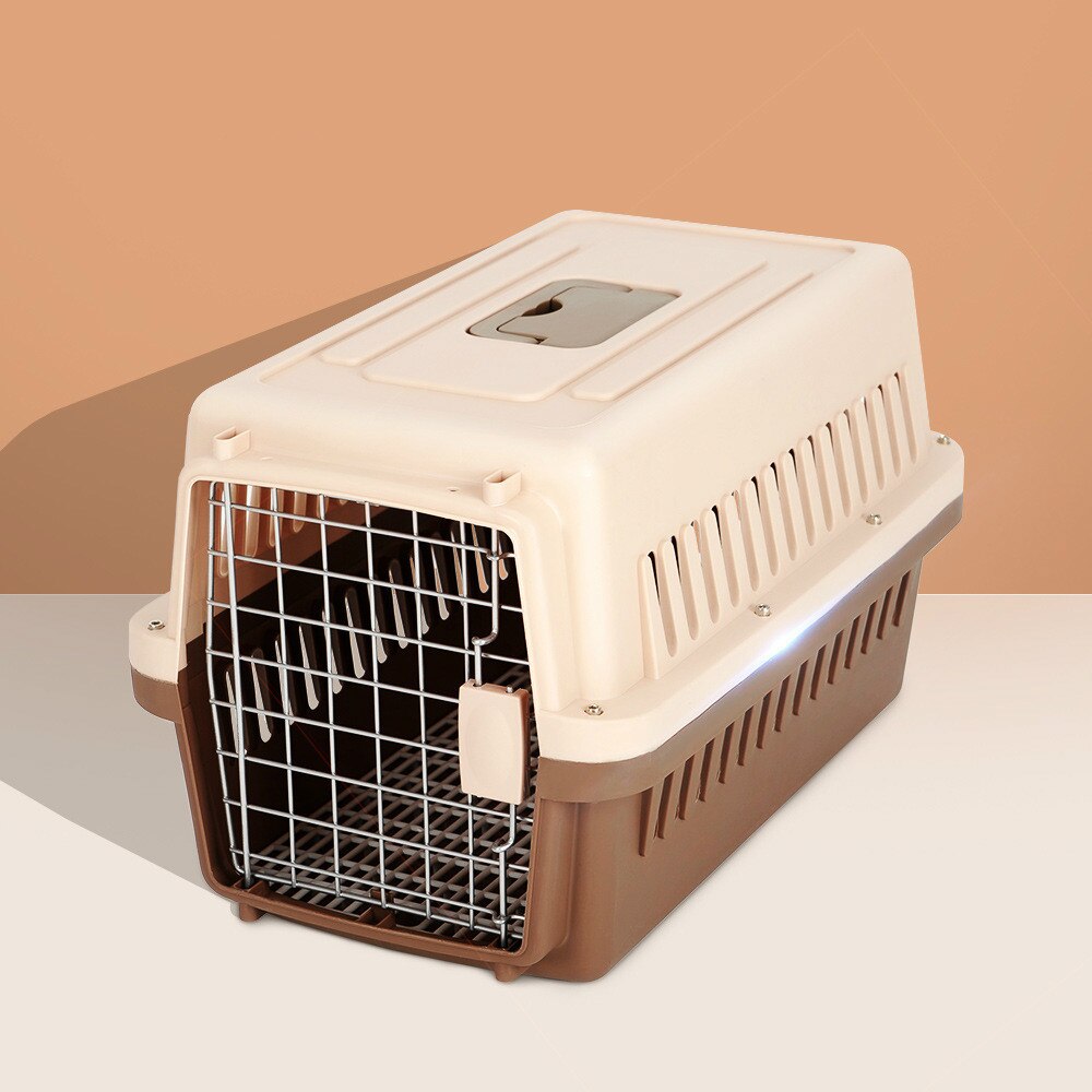 Portable And Durable Pet Air Box Trolley Wheeled Dog Large Dog Corgi Dog Cage Box Out Portable Cat Cage