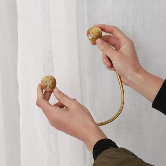 1Pc Pearl Magnetic Ball Curtain Tie Rope Backs Holdbacks Buckle Clips Accessory Rods Accessoires Hook Holder Home Decorations