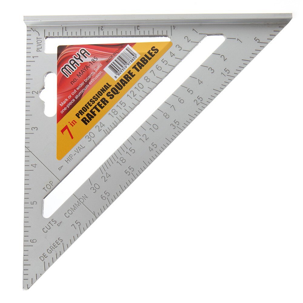 Aluminum alloy Ruler casting low grade and Cast aluminium 7 inch triangular Quick Read Square Tool Carpenters Measuring Tools