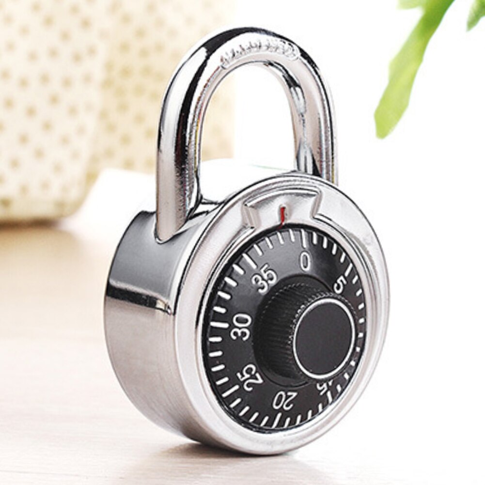 Drawer Travel Coded Lock Digit Combination Rotary Padlock Cabinet Suitcase Round Dial Number Home Alloy Security Password