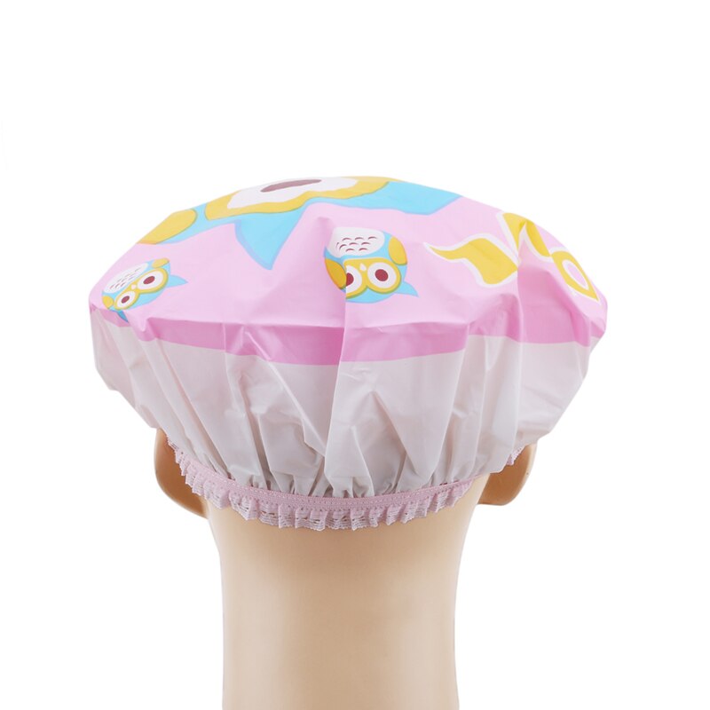 4 soorten schattige cartoon douche badmuts hoed voor baden en sauna's kant elastische band muts spa muts vrouwen kinderen haarbeschermkapje-