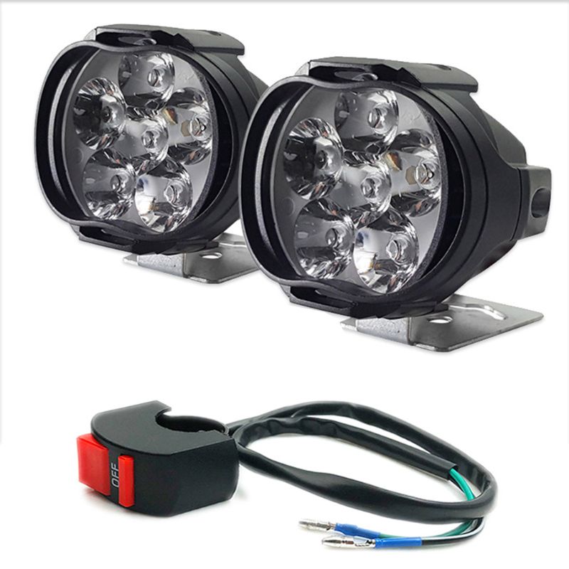 Lámpara de iluminación LED para motocicleta, juego de faros para vehículos eléctricos, foco superbrillante, accesorios para coche modificados para automóviles: D