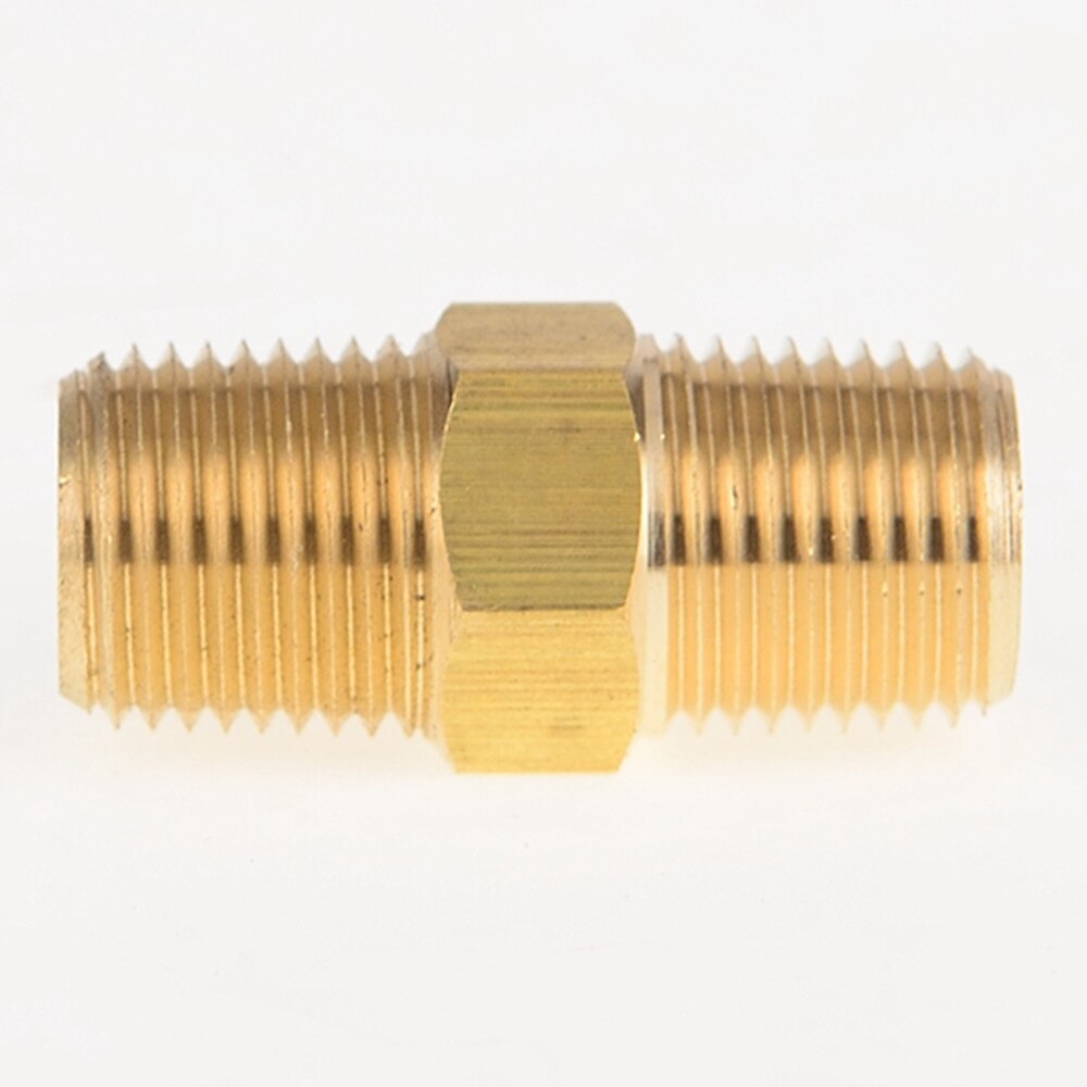 2 uds NPT rosca macho 1/8 "1/4" 3/8 "1/2" accesorios de tubería de latón Junta hexagonal recta (modelo: 3325)