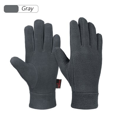 Ozero arbejdshandsker vinterhandske vindtæt liners termisk polar fleece hænder varmere i koldt vejr til mænd og kvinder varme handsker: Grå / M