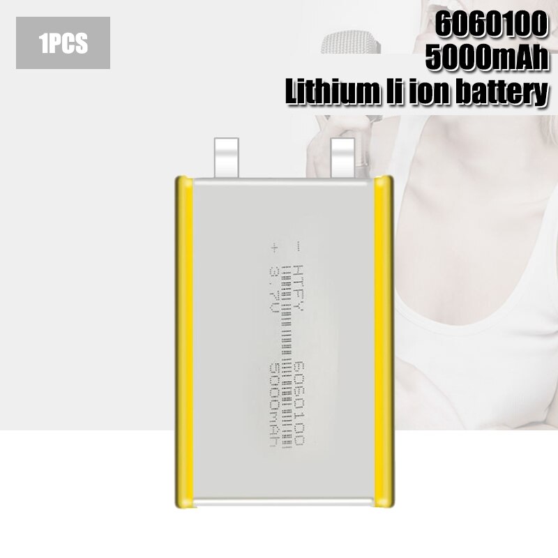 3.7v 5000 mah 6060100 polymer litium lipo uppladdningsbart batteri för gps psp dvd pad färdskrivare power bank högtalarlampa: 1 st