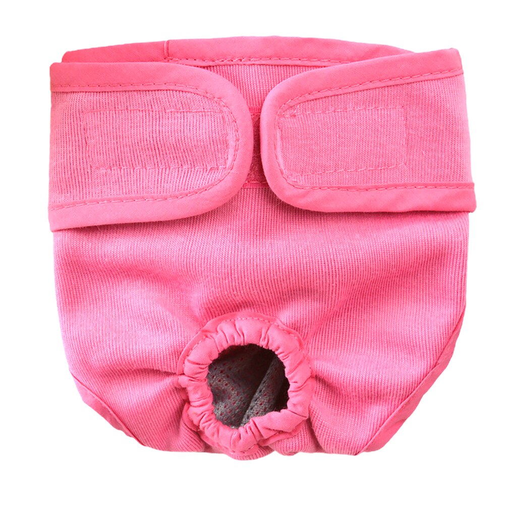 Female Menstruation Magic Sticker Home Physiological Pants Cotton Blend Reusable Dog Diaper High Absorbent Underwear Washable: Pink / XS