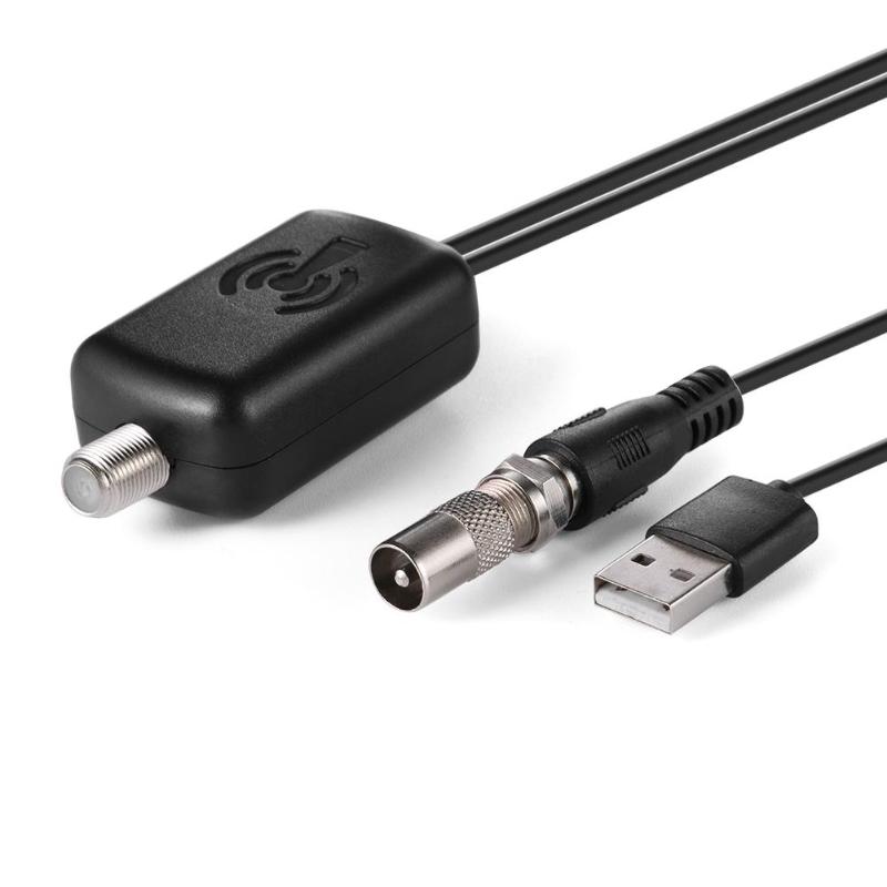 High Gain Low Noise HDTV Antenna Amplifier Signal Booster Antenna Adapter USB 25dBi Indoor Mini Digital TV Aerial