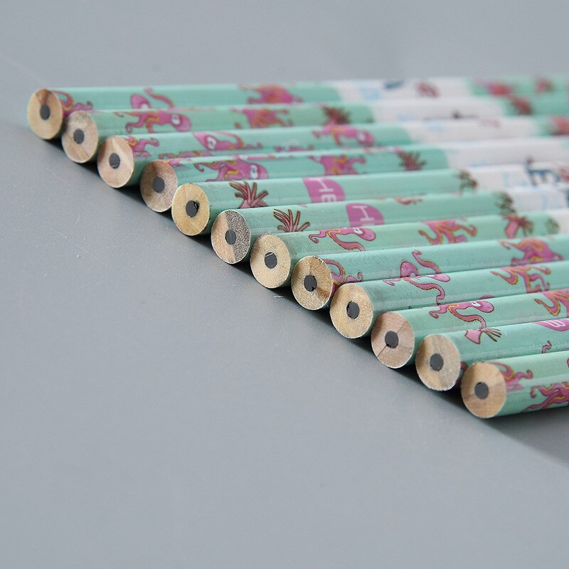 12 PCS Pencil Set Wood Pencils Kids Drawing Pencil Set Animal Print Pencils for Kids school office writing Lead Sketch