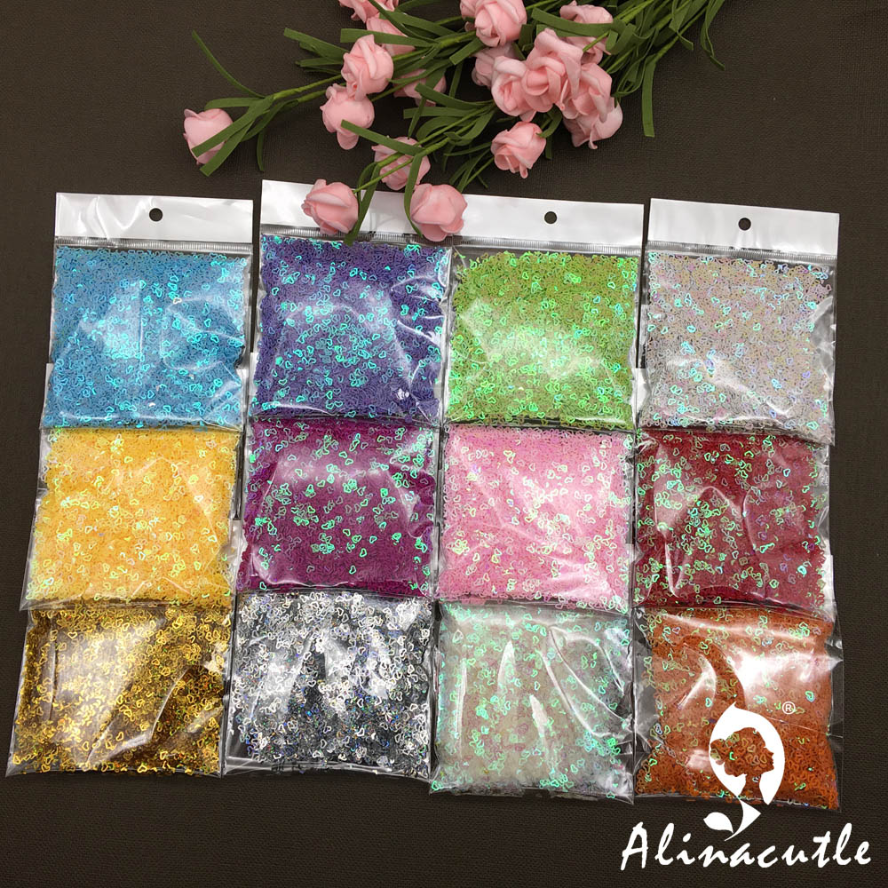 40g 4mm hart Pailletten Paillette Naaien Kledingstuk Accessoires, Kleding accessoires, DIY Pailletten scrapbooking shakes