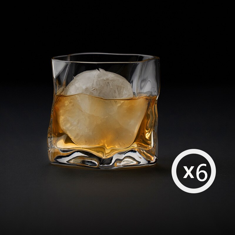 Makoto Komatsu Irregular Whisky Glass Artwork Wrinkle Whiskey Rocks Cup Brandy Snifters Cognac Tumbler Agency Specific Link