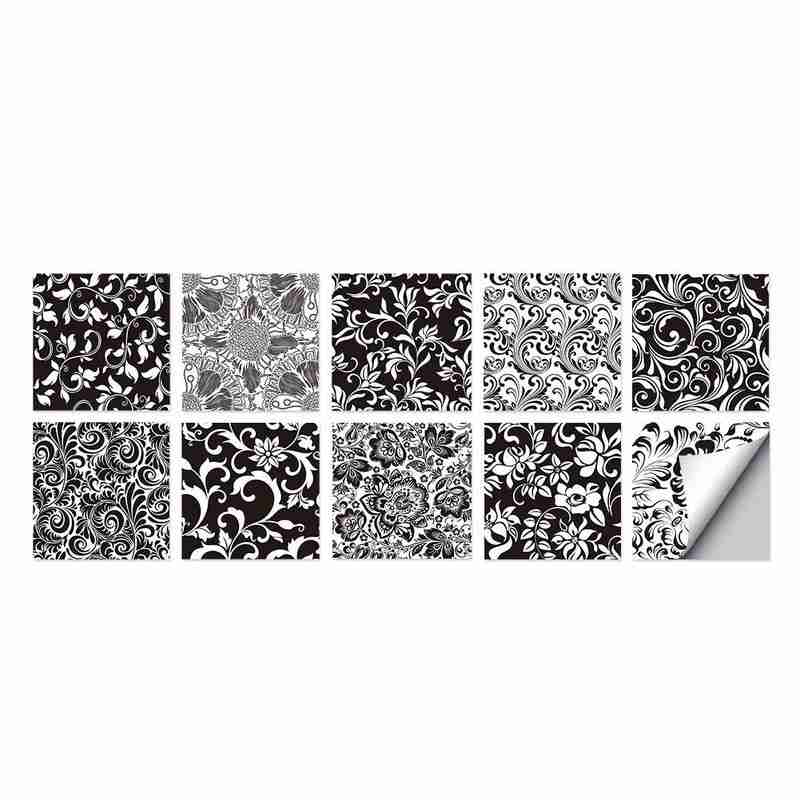 15*15cm keuken olie- en waterdicht badkamer sticker trap stereo meubel sticker keramische tegel sticker decoratie wa  h6 m 1: J