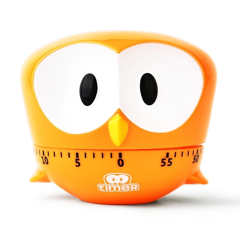 Cartoon Bird Shape Kitchen Time Mechanical Counters Clock For Cooking Timing Cooking Baking Sports Durable Home: Orange