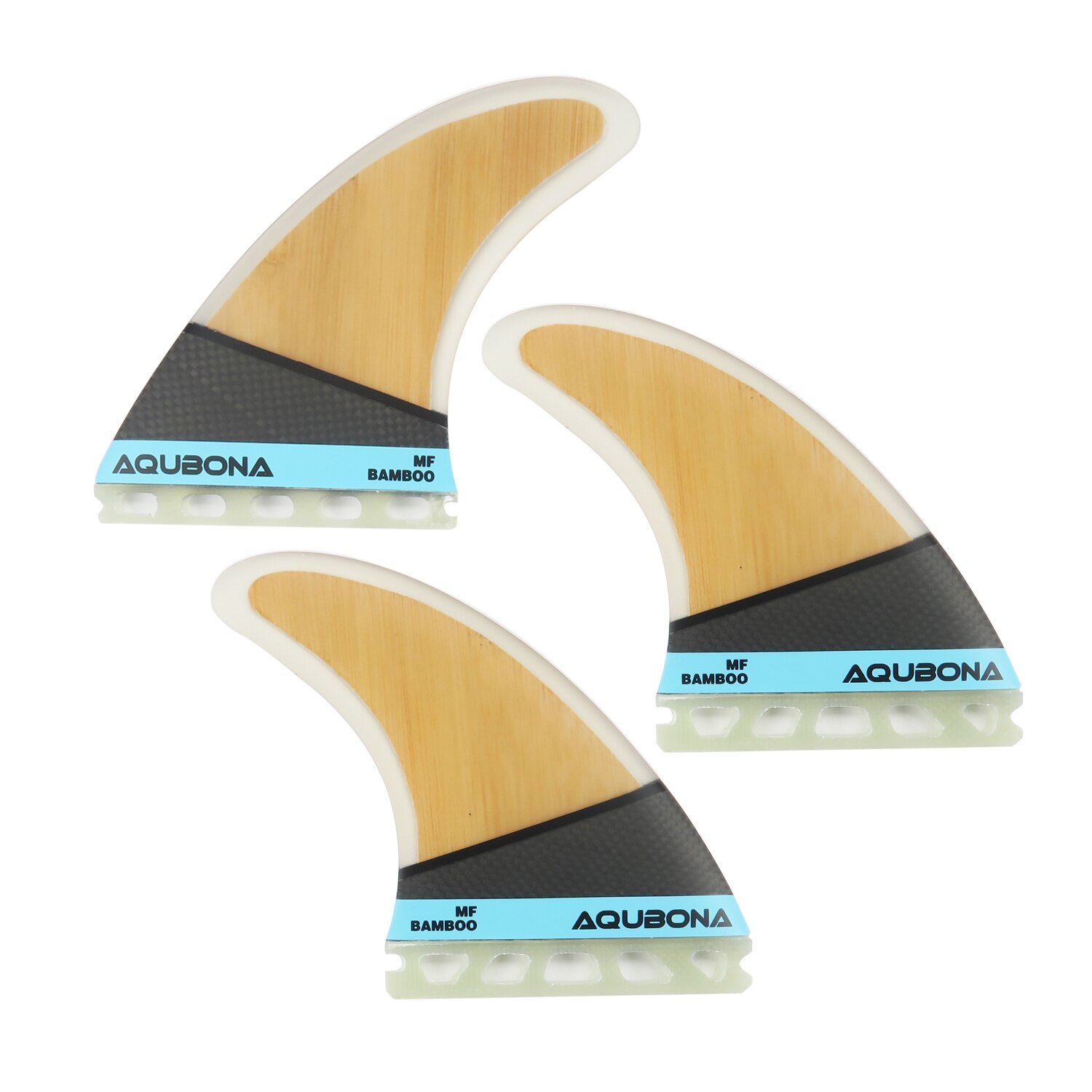 Aletas de fibra de vidrio para tabla de surf, doble pestaña, con bolsa de aleta, llave de aleta (Juegos pequeños, medianos, grandes)
