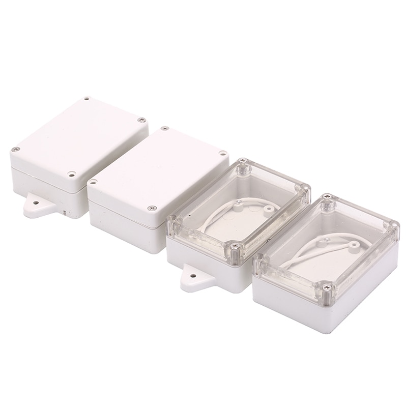 Waterproof Plastic Electronic Instrument Project Cover Box Enclosure Case 85x58x33mm Clear Transparent/ White