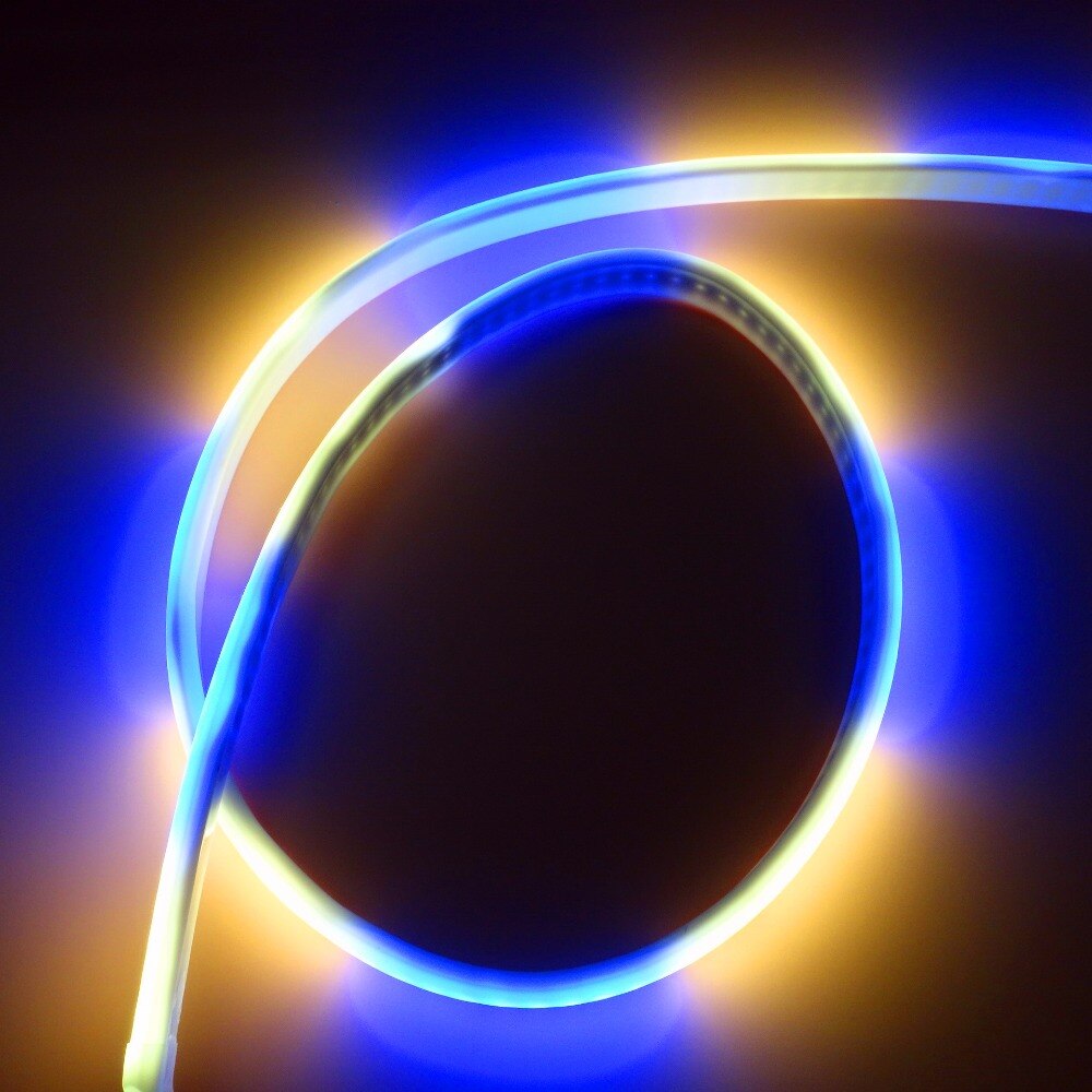 DC5V WS2812B 144pixels/m addressable led neon pixel light,RGB full color;waterproof in milky tube;IP66