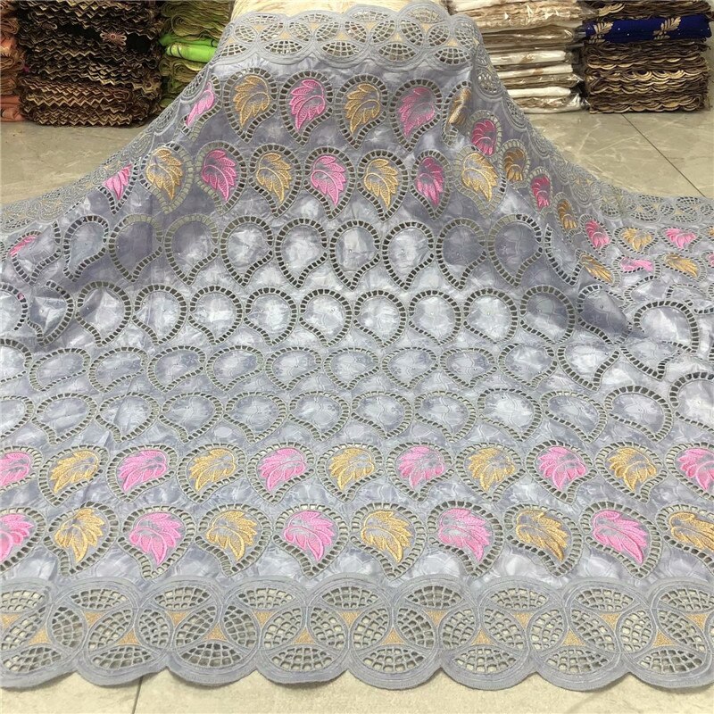 5 Yards bazin riche fabric latest Bazin Brode with mesh embroidered bazin rich fabric African lace fabric for cloth cotton: XJ1300606b8