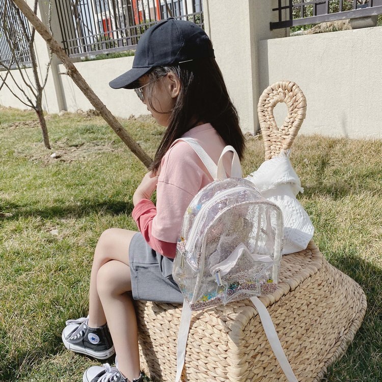 Neue Plüsch transparent Pailletten Regenbogen Schule Tasche Kindergarten freundlicher Rucksack Farbe knapp Ornament Rucksack