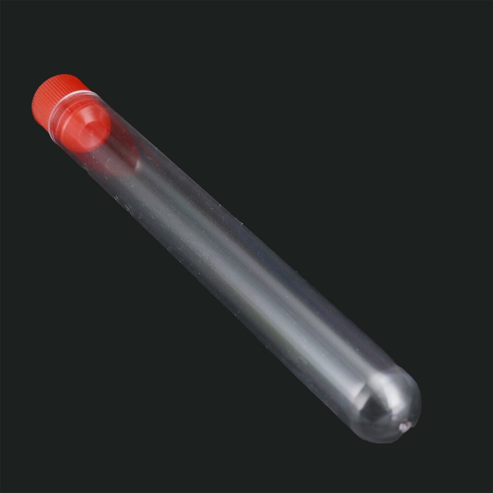 5 Pcs Disposable 12*100mm Hard Plastic Transparent Test Tubes With Cap 6ml Round Bottom Test Tube Laboratory Supplies