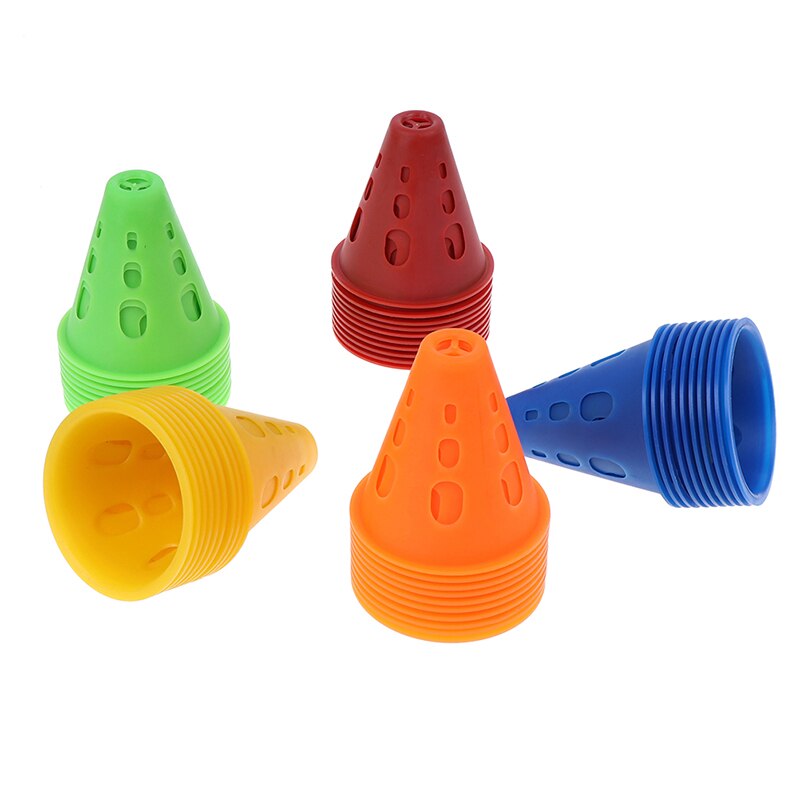 Soccer Trainning Cone 10pcs Stadium Marking Agility Training Marker Free Slalom Skate Pile Cup Football Training Equipment